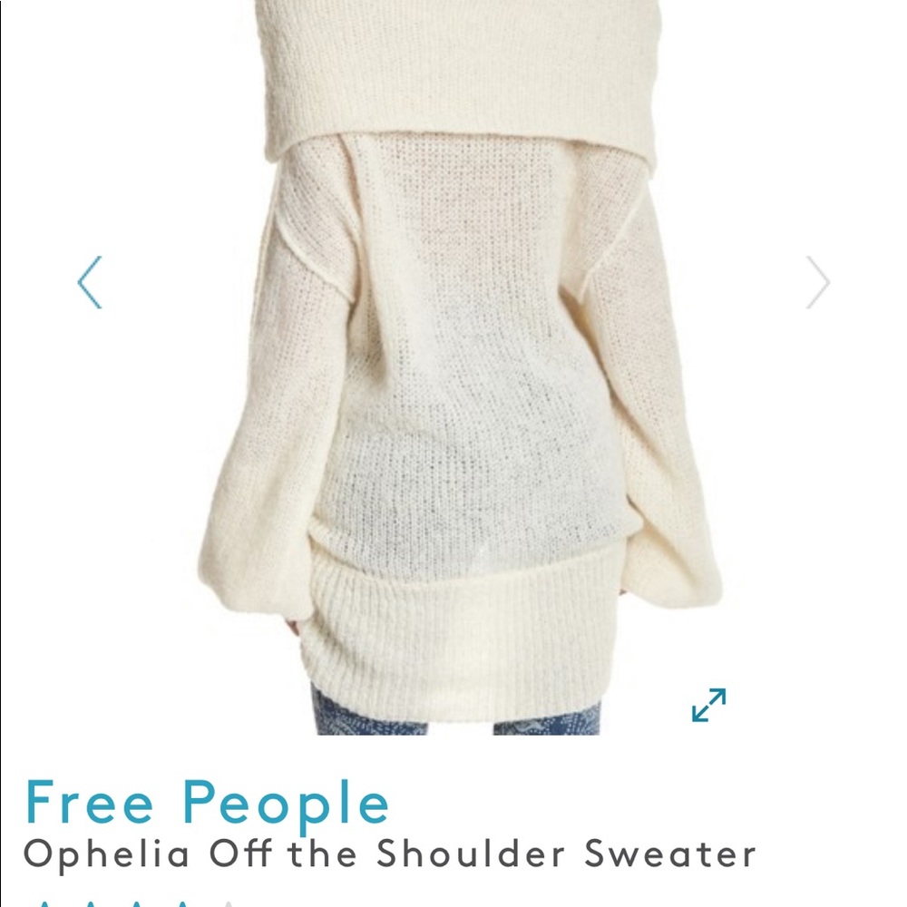 Free People Ophelia off the shoulder sweater - Picture 2 of 7